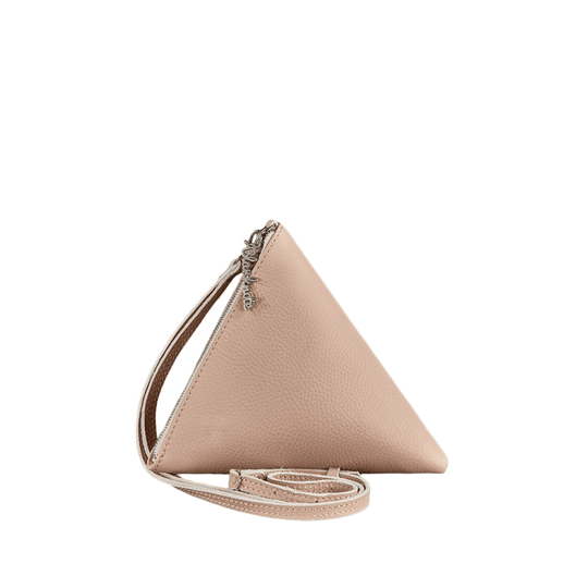 Exclusive Design Women's Leather Cosmetic Bag Pyramid - Leather Purse Backpack