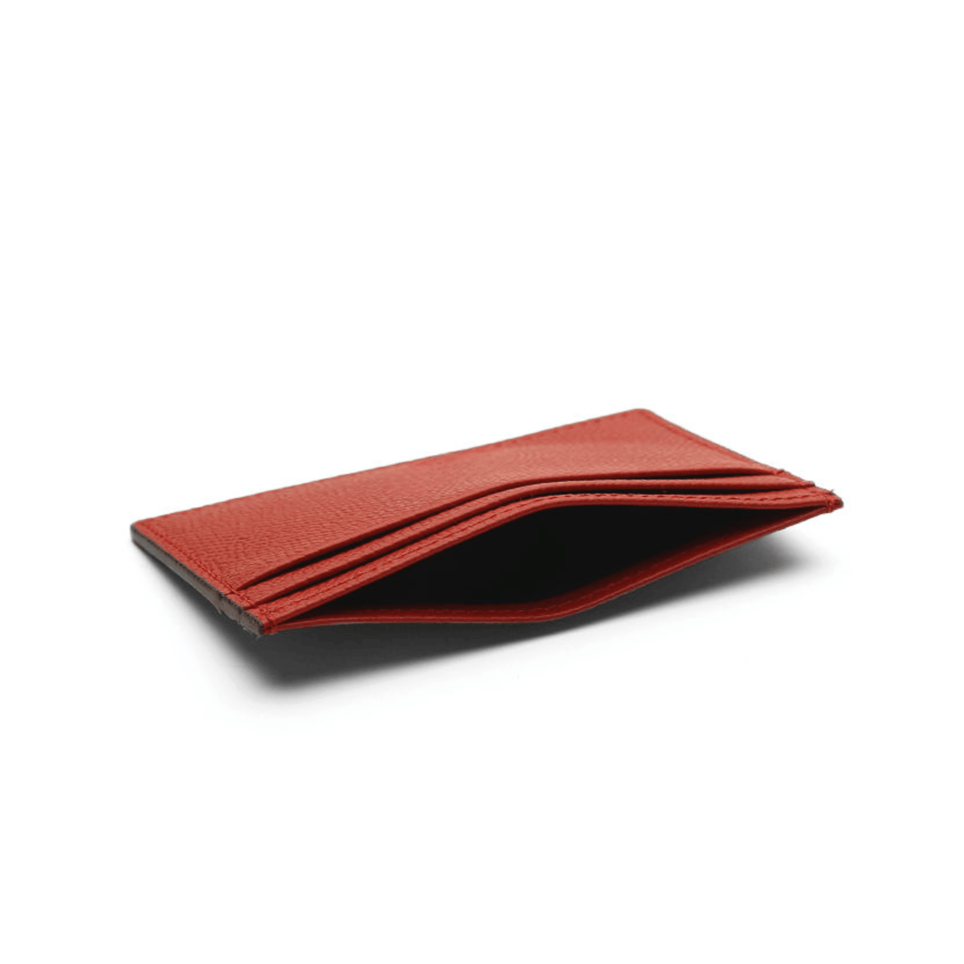 Exclusive Red Leather Card Holder Wallet - Leather Purse Backpack