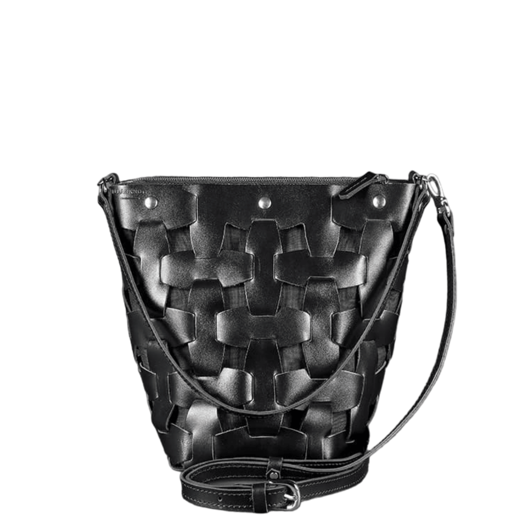 Exclusive Stylish Women's Leather Braided Puzzle Bag - Leather Purse Backpack