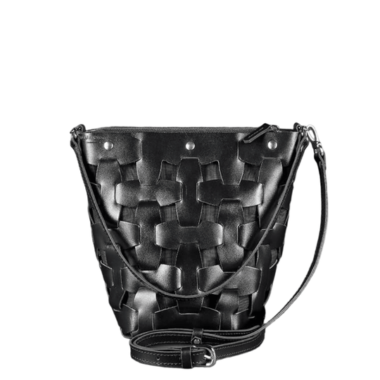 Exclusive Stylish Women's Leather Braided Puzzle Bag - Leather Purse Backpack