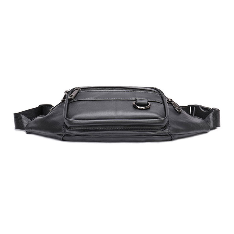 Men's classic leather waist pouch