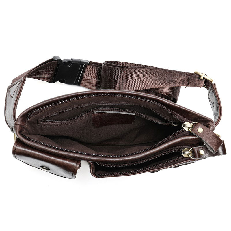 Comfort-focused men's leather fanny packs