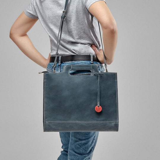 Slim Office Bag for Women, Laptop Bag Leather Clutch Bag