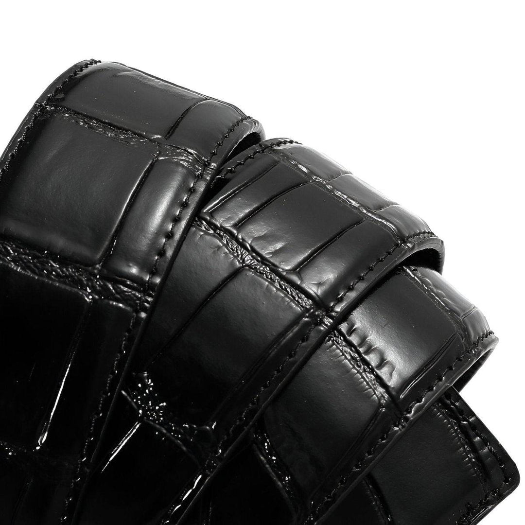 Leather Belt Strap, For Pin Buckles, Crocodile Appearance, Colia Model - Leather Purse Backpack