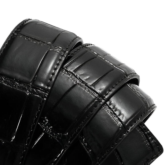 Leather Belt Strap, For Pin Buckles, Crocodile Appearance, Colia Model - Leather Purse Backpack