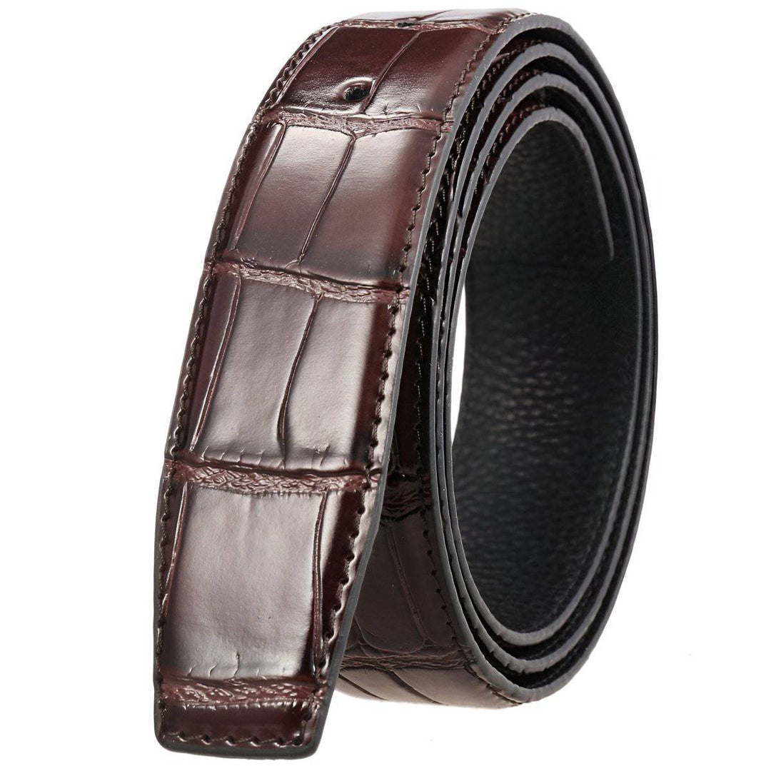Leather Belt Strap, For Pin Buckles, Crocodile Appearance, Colia Model - Leather Purse Backpack