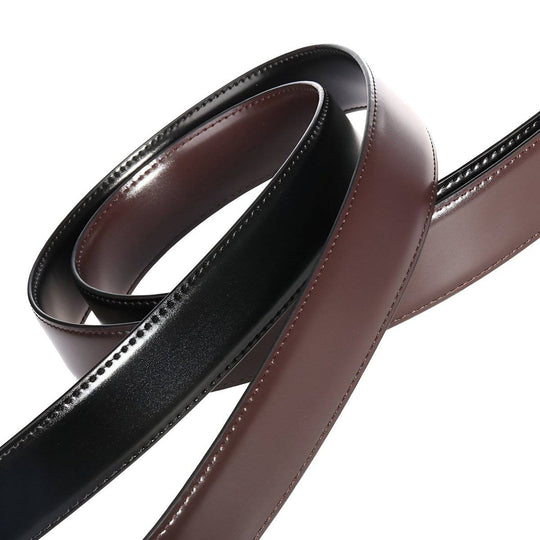 Leather Belt Strap, For Pin Buckles, Reversible, Kalo Model - Leather Purse Backpack