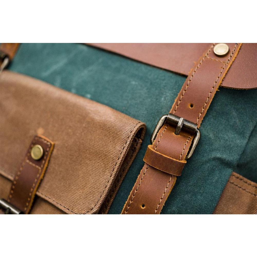Elegant Vintage Laptop Backpack with Easy Access and Vintage Appeal - Leather Purse Backpack