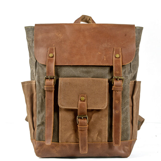 Elegant Vintage Laptop Backpack with Easy Access and Vintage Appeal - Leather Purse Backpack