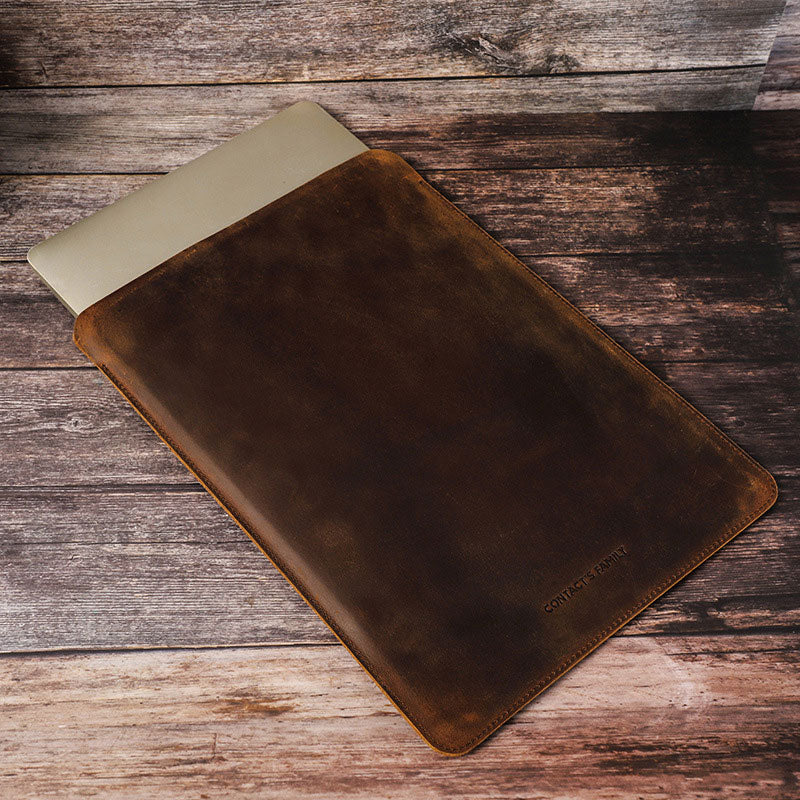 Genuine leather sleeve for MacBook 13 inches