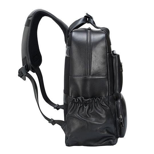 Handcrafted high-quality leather backpack for men