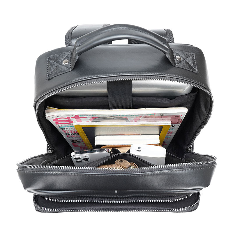 Exclusive men's backpack in designer Napa leather