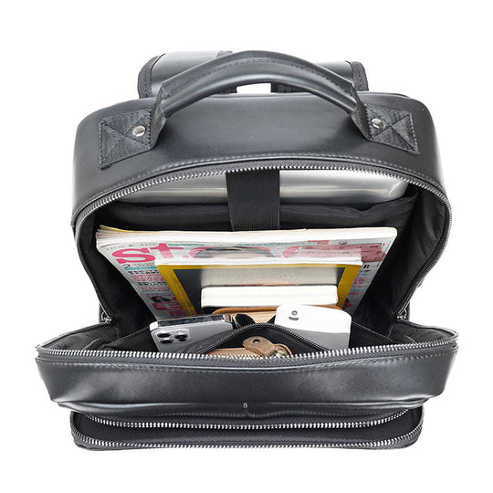Exclusive men's backpack in designer Napa leather