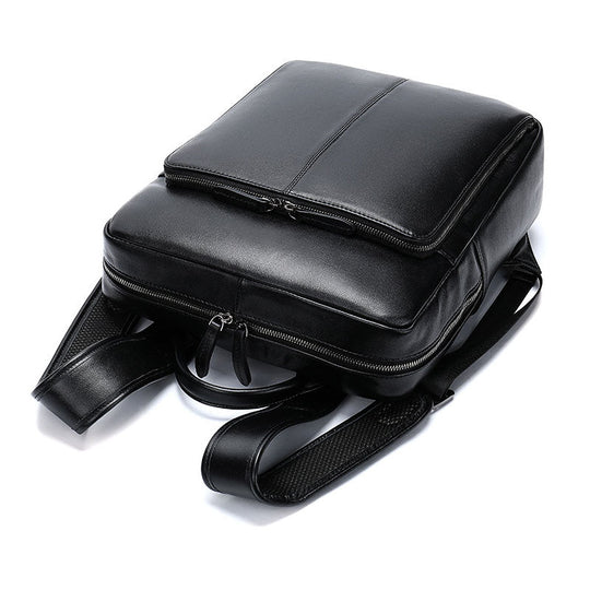 Sleek men's leather business laptop bag with style