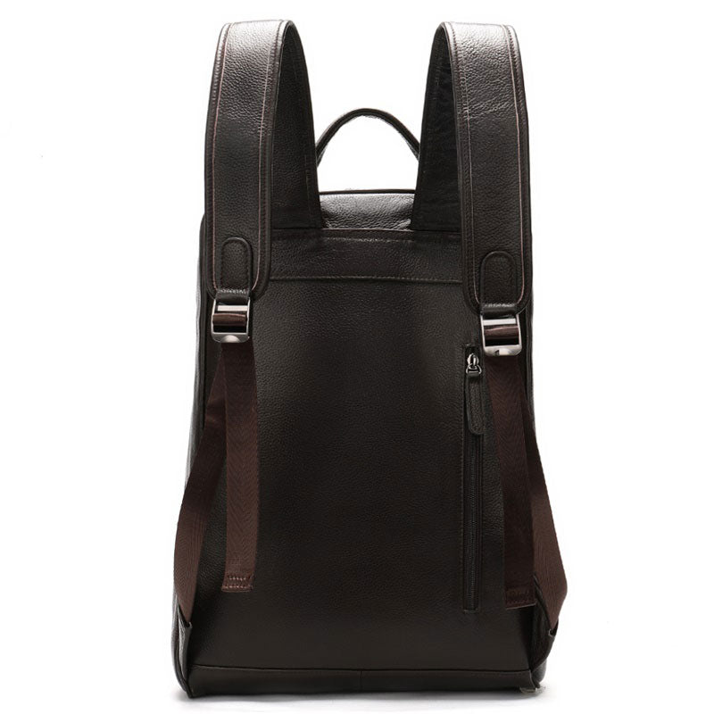 Elegant men's business backpack in classic leather