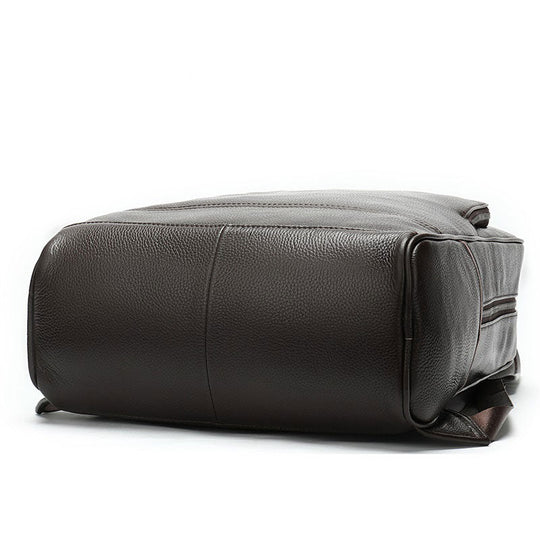 Traditional design leather backpack for men's business attire