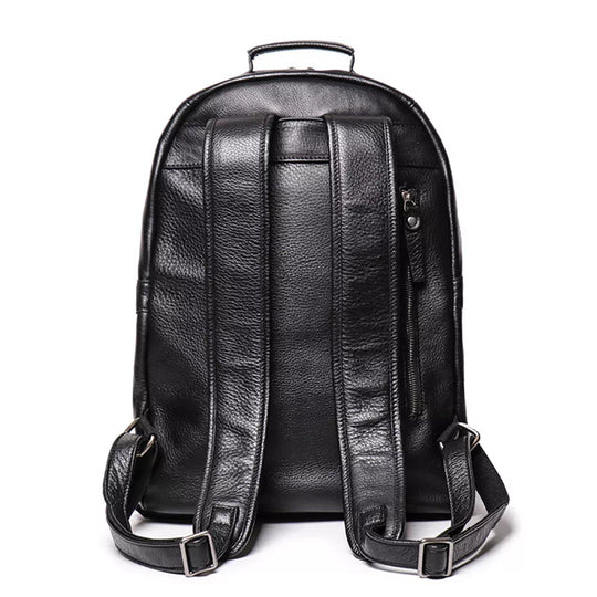 Stylish leather backpack with laptop sleeve for 15.6 inches
