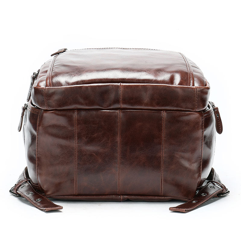 Premium and unique leather travel backpack for men