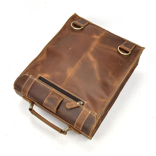 Vintage men's leather daypack for everyday adventures