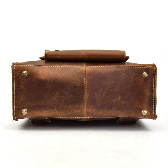 Classic genuine leather backpack for casual wear
