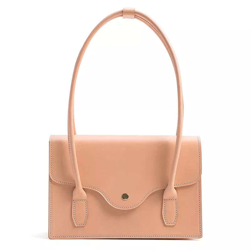 Medium Vegetable Tanned Leather Shoulder Bag - Leather Purse Backpack