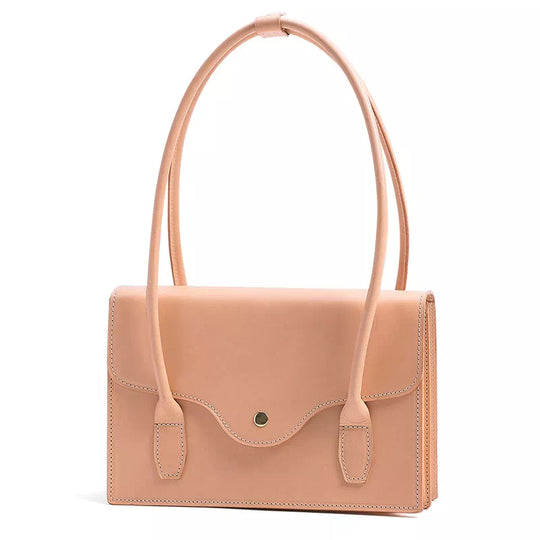 Medium Vegetable Tanned Leather Shoulder Bag - Leather Purse Backpack