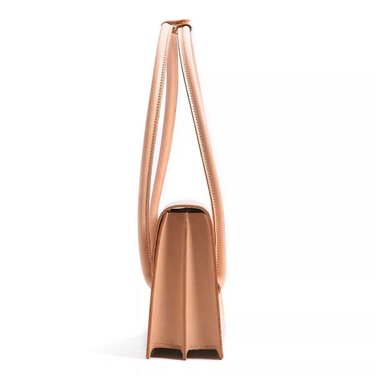 Medium Vegetable Tanned Leather Shoulder Bag - Leather Purse Backpack