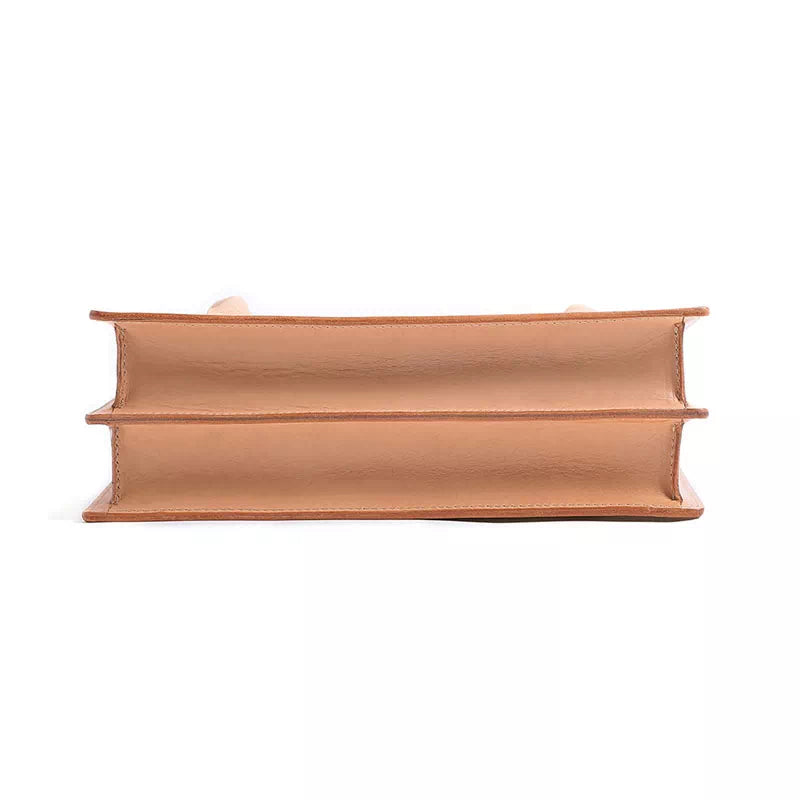Medium Vegetable Tanned Leather Shoulder Bag - Leather Purse Backpack