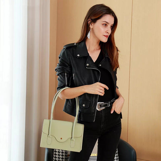 Medium Vegetable Tanned Leather Shoulder Bag - Leather Purse Backpack