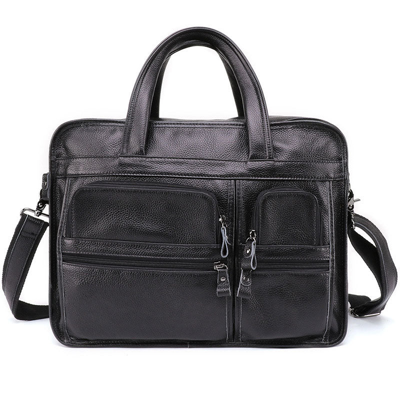 Luxury brand men's leather business case with superior craftsmanship