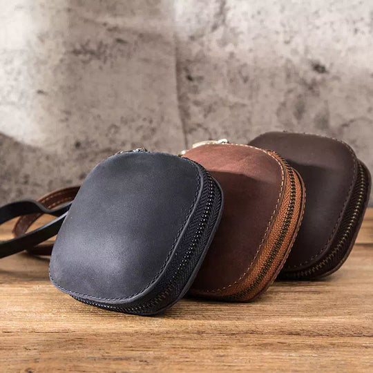 Crazy Horse Leather Coin Purse - Leather Purse Backpack