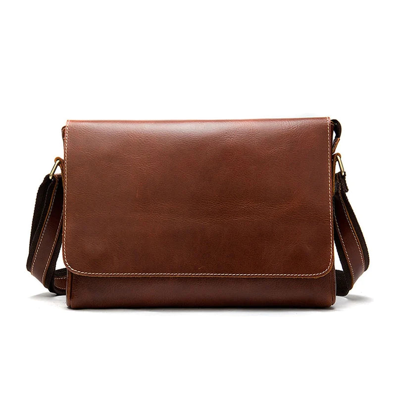 Classic leather lawyer briefcase for men