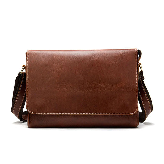 Classic leather lawyer briefcase for men