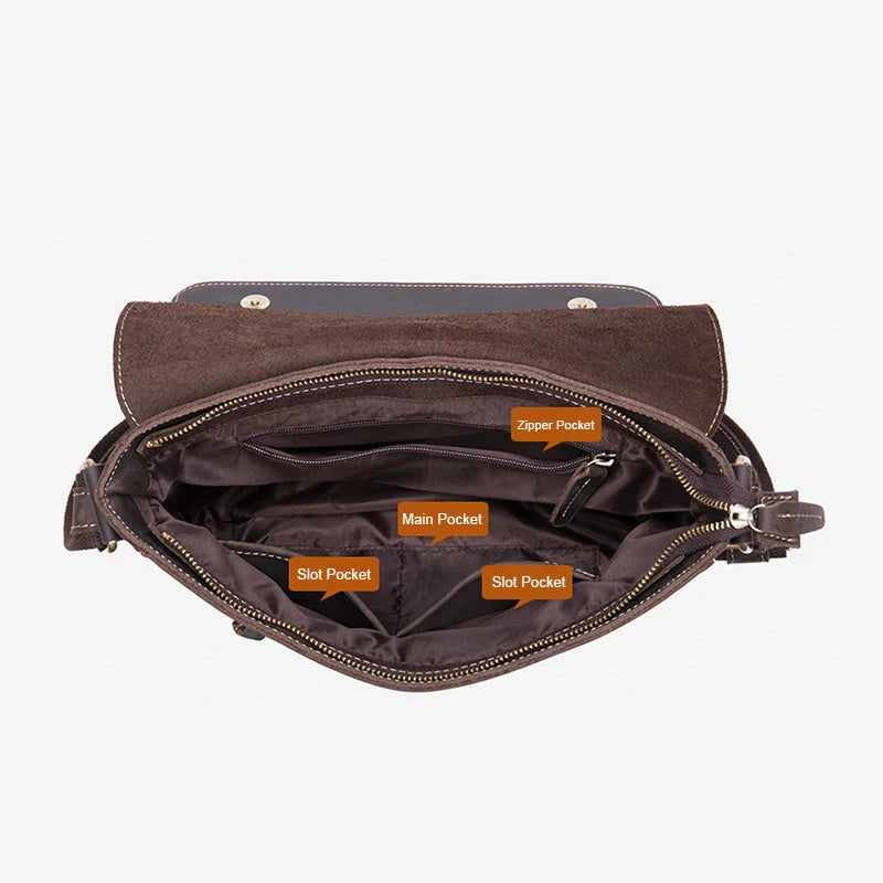 Classic leather lawyer briefcase for men