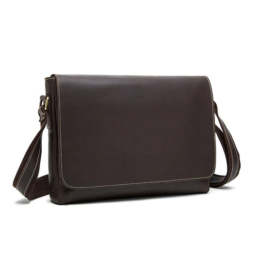 Professional men's leather messenger bag