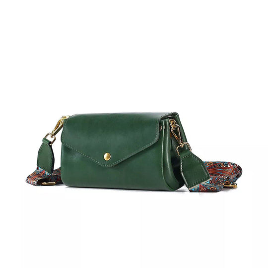 Small leather purse with adjustable crossbody strap
