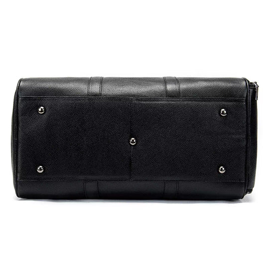 Versatile men's leather travel bag