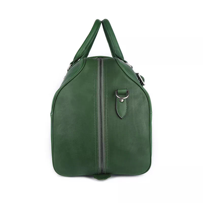 High-quality vegetable-tanned leather duffle for men