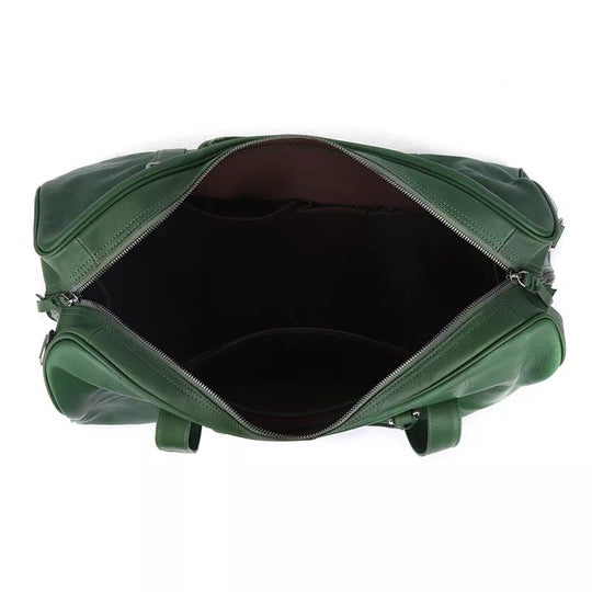 Vegetable-tanned leather weekend duffle for travel