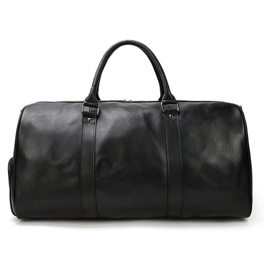 Men's leather weekender bag