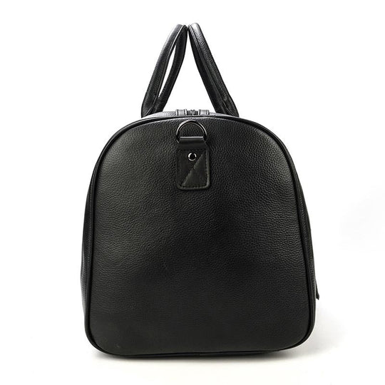 Men's leather duffle bag for short trips