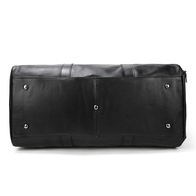 Leather travel duffle for weekend getaways