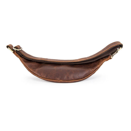 Men's hip pack in crazy horse leather
