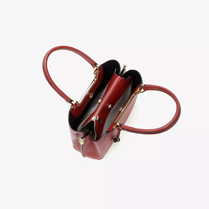 Modern medium-sized leather crossbody bag for women