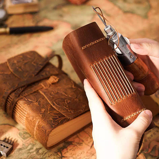 Handmade leather journal with 400 pages