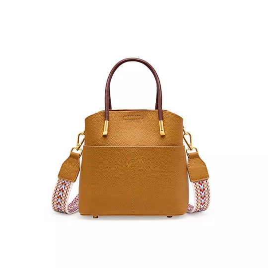 Handmade leather crossbody tote for her