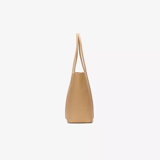 Timeless beige leather handbag