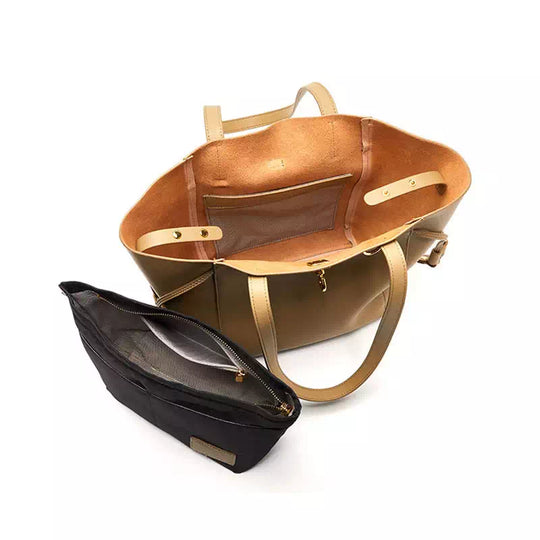 Trendy beige fashion tote for ladies