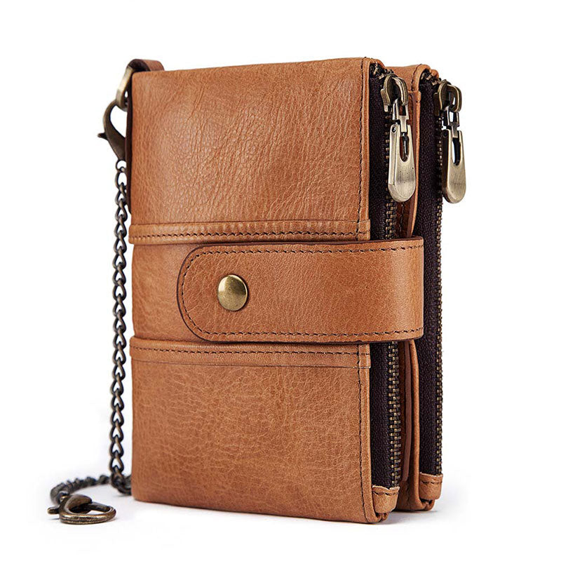 Designer bi-fold wallet with RFID protection