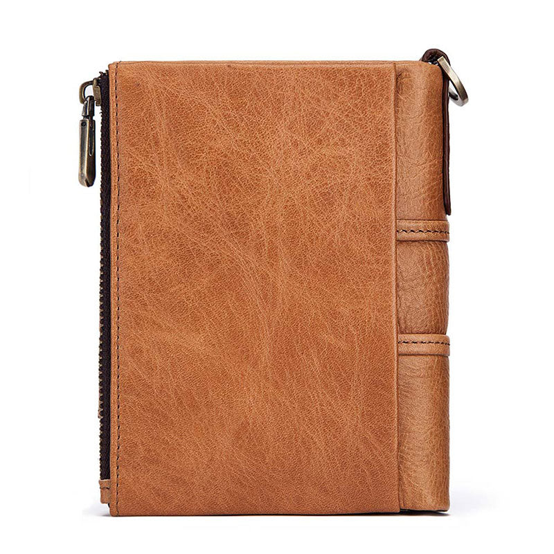 Luxury antique finish men's leather wallet